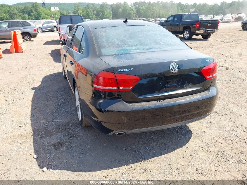 2014 Volkswagen Passat 2.0L Tdi Se VIN: 1VWBN7A38EC088424 Lot: 39660003