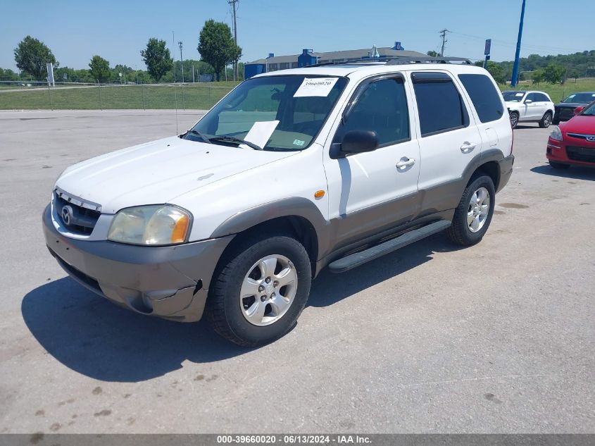 2002 Mazda Tribute Es V6/Lx V6 VIN: 4F2YU09182KM39053 Lot: 39660020