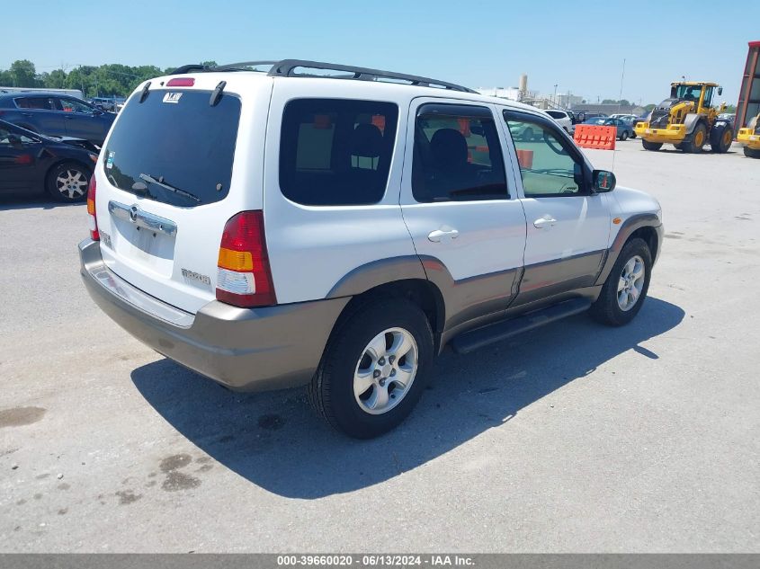 2002 Mazda Tribute Es V6/Lx V6 VIN: 4F2YU09182KM39053 Lot: 39660020