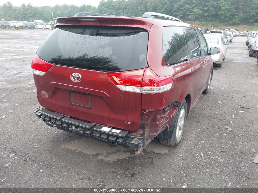 2013 Toyota Sienna Le V6 8 Passenger VIN: 5TDKK3DCXDS349534 Lot: 39660053