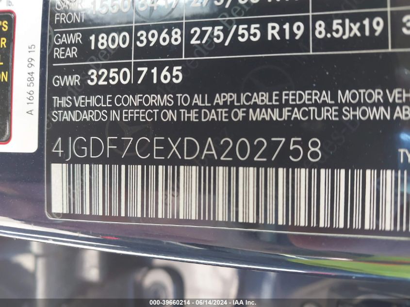 2013 MERCEDES-BENZ GL 450 4MATIC - 4JGDF7CEXDA202758