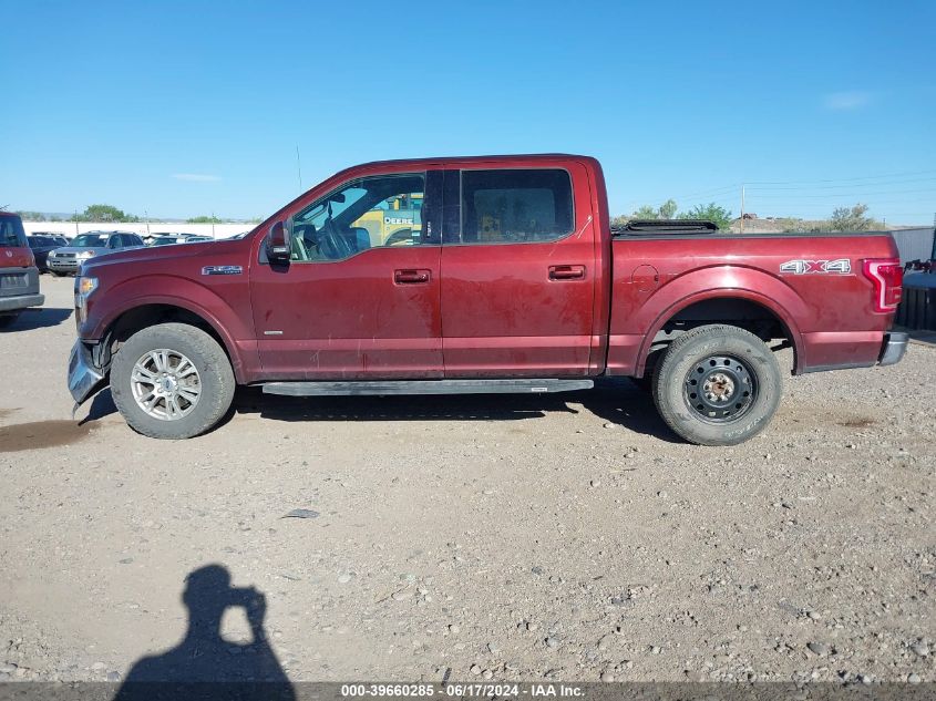 2017 Ford F-150 Lariat VIN: 1FTEW1EPXHKD27232 Lot: 39660285