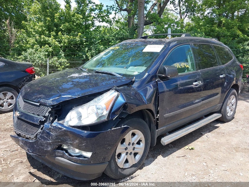 2012 Chevrolet Traverse Ls VIN: 1GNKRFED1CJ166837 Lot: 39660295