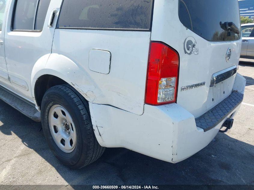 2005 Nissan Pathfinder Se VIN: 5N1AR18U25C773223 Lot: 39660509