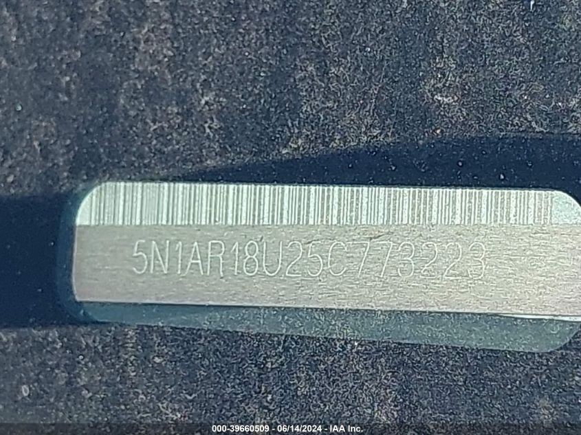 2005 Nissan Pathfinder Se VIN: 5N1AR18U25C773223 Lot: 39660509