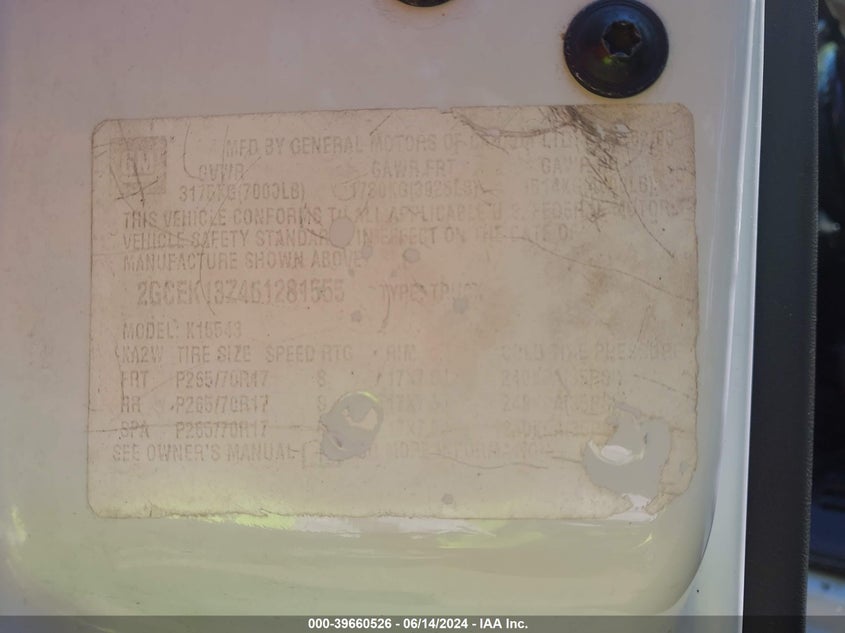 2006 Chevrolet Silverado 1500 Lt1 VIN: 2GCEK13Z461281555 Lot: 39660526