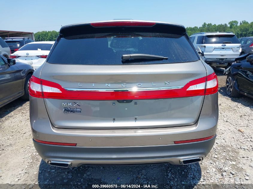 2016 Lincoln Mkx Select VIN: 2LMTJ6KR9GBL72678 Lot: 39660575