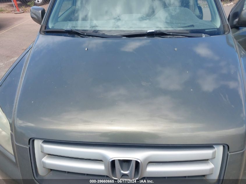 2006 Honda Pilot Ex-L VIN: 2HKYF18546H518485 Lot: 39660665