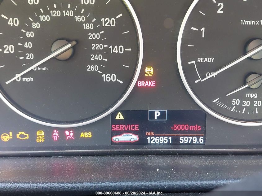 2013 BMW 328I xDrive VIN: WBA3B5C56DF592080 Lot: 39660688