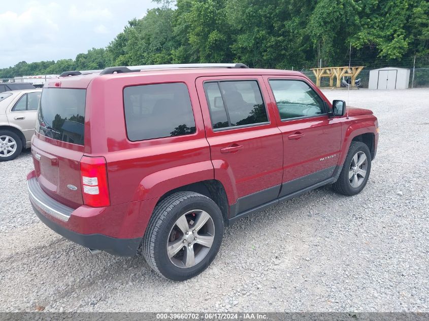 2017 Jeep Patriot High Altitude 4X4 VIN: 1C4NJRFB3HD196603 Lot: 39660702