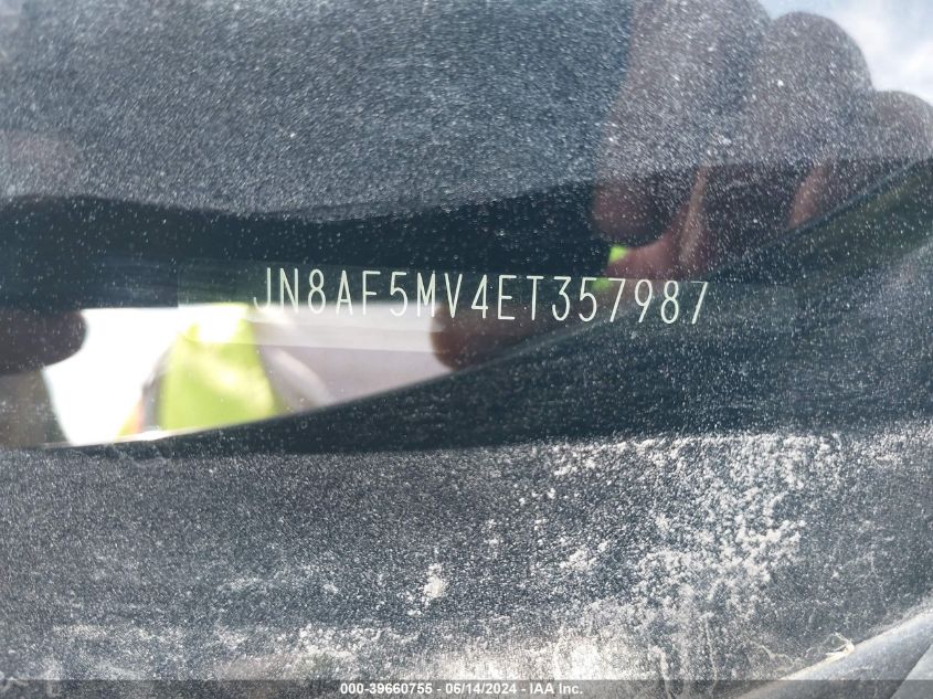 2014 Nissan Juke Sl VIN: JN8AF5MV4ET357987 Lot: 39660755