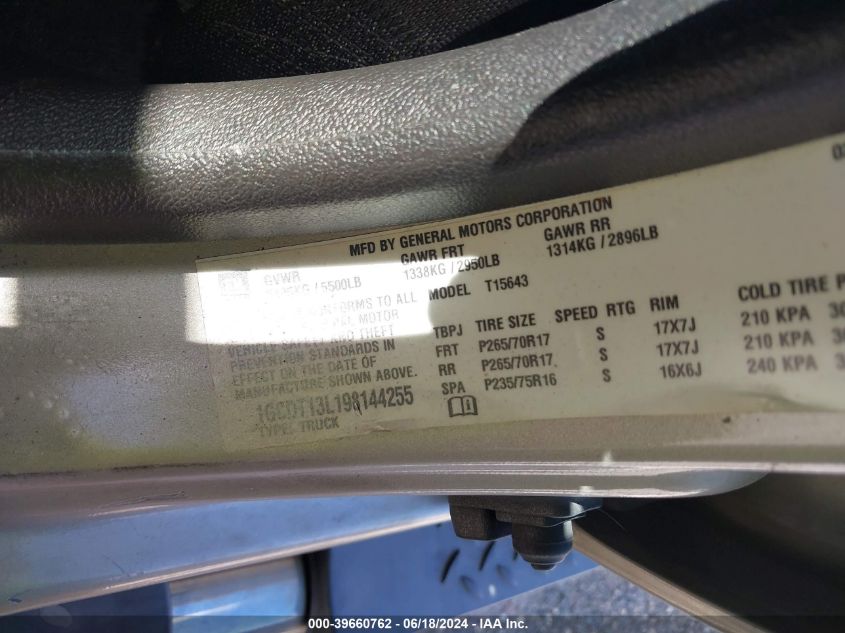 2009 Chevrolet Colorado Lt VIN: 1GCDT13L198144255 Lot: 39660762