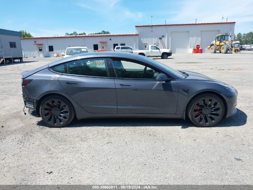 2022 Tesla Model 3 Performance Dual Motor All-Wheel Drive VIN: 5YJ3E1EC0NF344640 Lot: 39660811