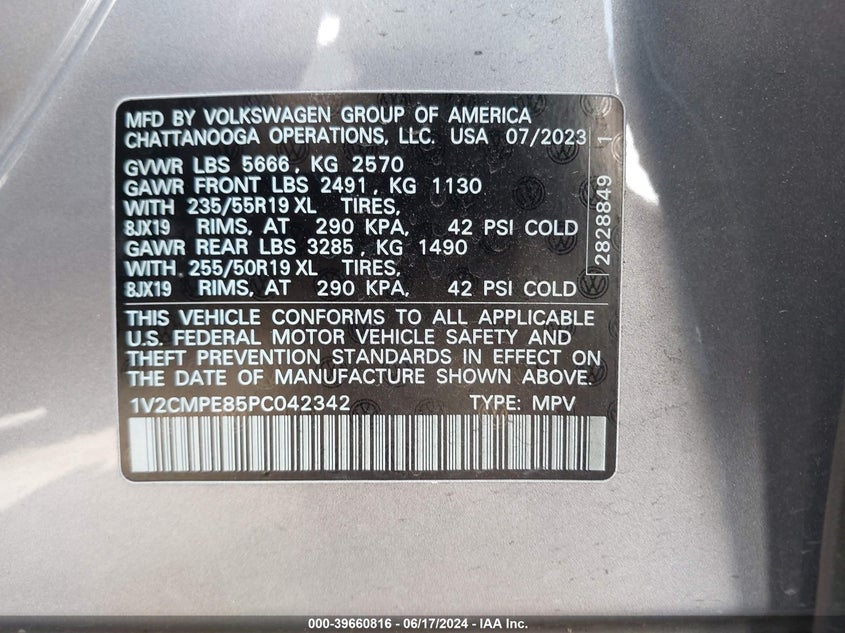 VIN 1V2CMPE85PC042342 2023 VOLKSWAGEN ID.4 PRO