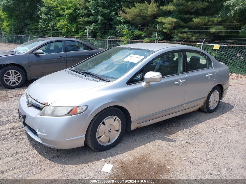 2008 Honda Civic Hybrid VIN: JHMFA36208S001147 Lot: 39660970