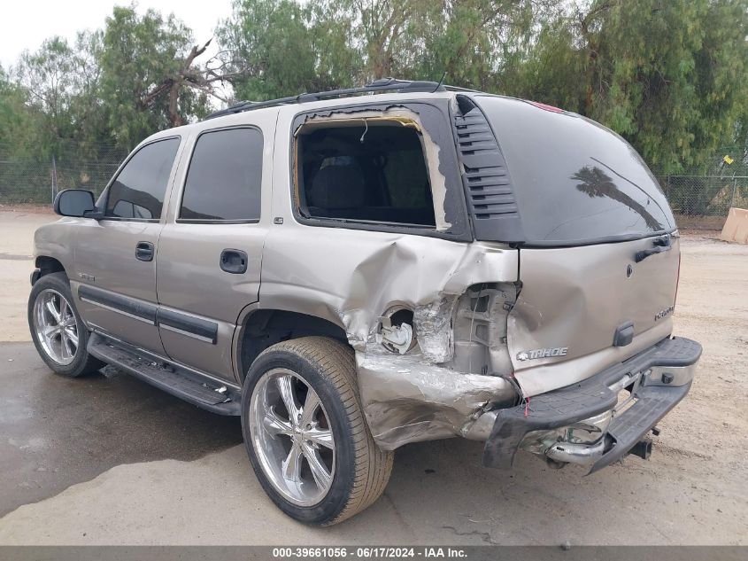 2001 Chevrolet Tahoe Ls VIN: 1GNEC13T71R226971 Lot: 39661056