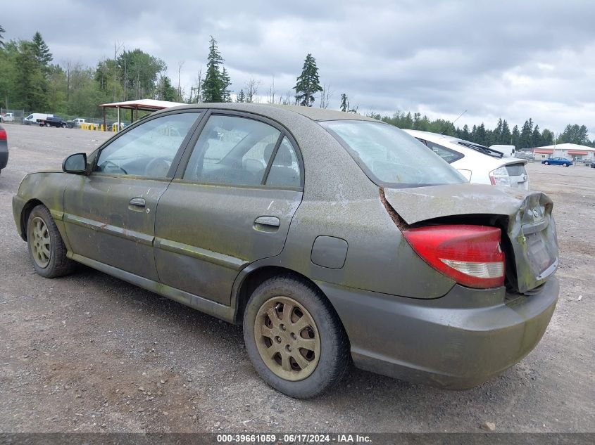 2005 Kia Rio VIN: KNADC125956363163 Lot: 39661059