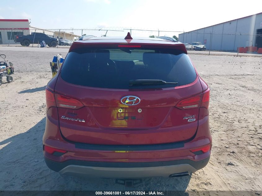 2017 Hyundai Santa Fe Sport 2.4L VIN: 5XYZUDLBXHG491814 Lot: 39661081