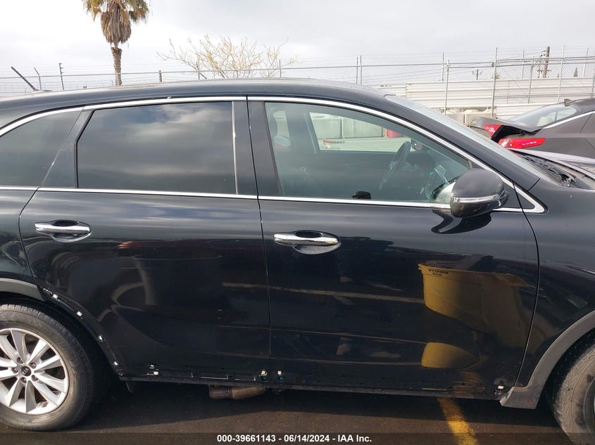 2019 Kia Sorento 3.3L Lx VIN: 5XYPG4A56KG489075 Lot: 39661143