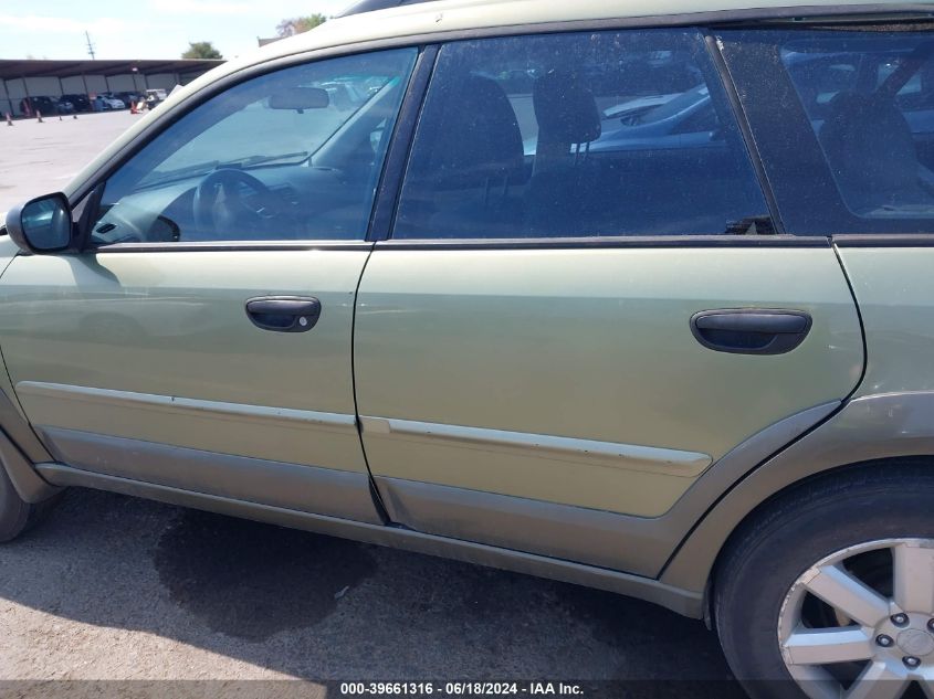 2006 Subaru Outback 2.5I VIN: 4S4BP61C167338535 Lot: 39661316