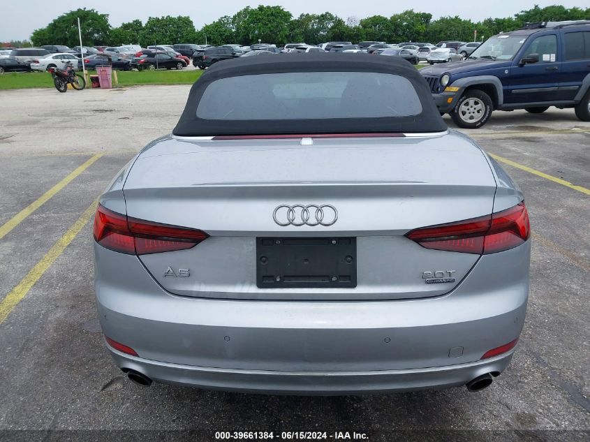 2018 Audi A5 2.0T Premium VIN: WAUYNGF51JN018377 Lot: 39661384