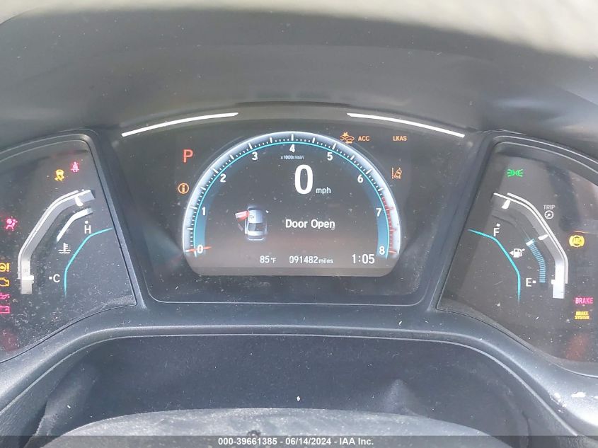 2019 Honda Civic Lx VIN: 2HGFC2F66KH508708 Lot: 39661385