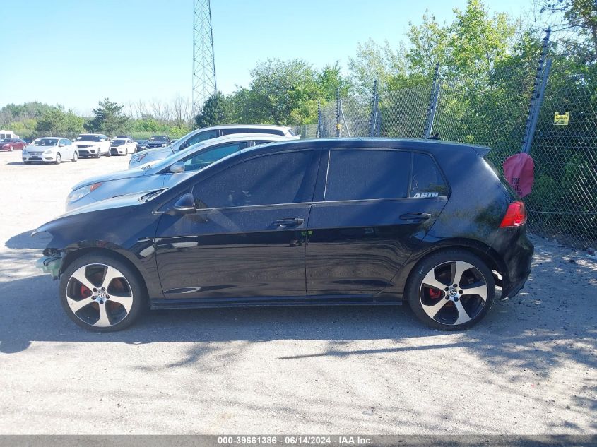 2015 Volkswagen Golf Gti 2.0T Se 4-Door VIN: 3VW4T7AU9FM014579 Lot: 39661386