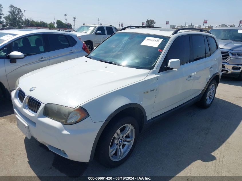 2006 BMW X3 3.0I VIN: WBXPA93466WG79346 Lot: 39661420