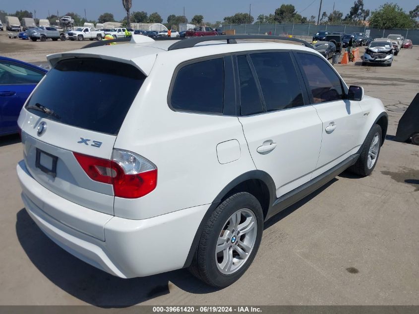 2006 BMW X3 3.0I VIN: WBXPA93466WG79346 Lot: 39661420