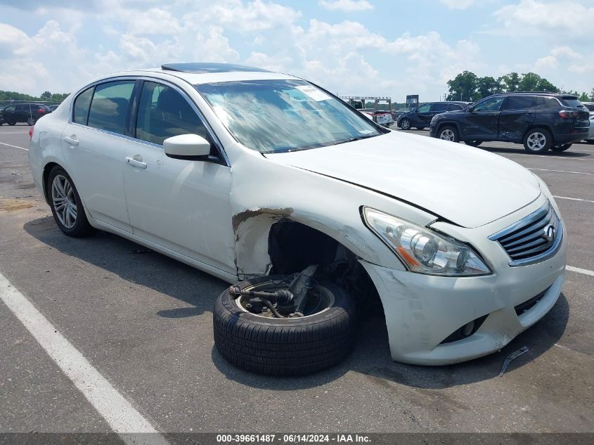 2013 Infiniti G37X VIN: JN1CV6AR7DM750852 Lot: 40701570