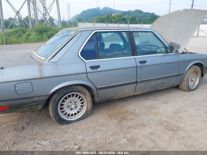 1986 BMW 535 I Automatic VIN: WBADC8401G0667555 Lot: 39661503