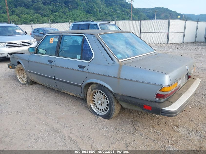 1986 BMW 535 I Automatic VIN: WBADC8401G0667555 Lot: 39661503