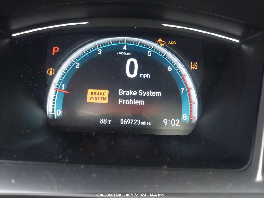 2019 Honda Civic Ex VIN: JHMFC1F37KX008548 Lot: 39661530