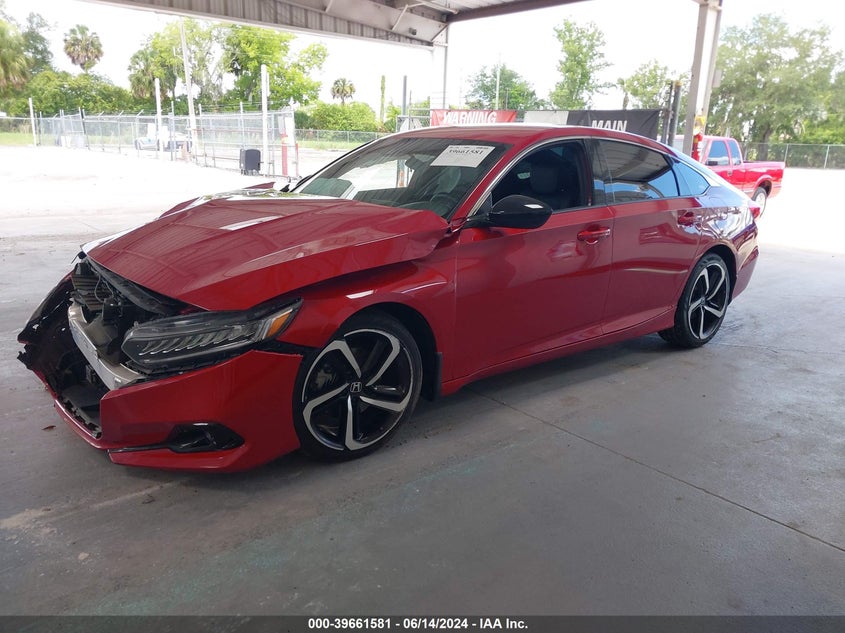 2021 Honda Accord Sport VIN: 1HGCV1F36MA101485 Lot: 39661581