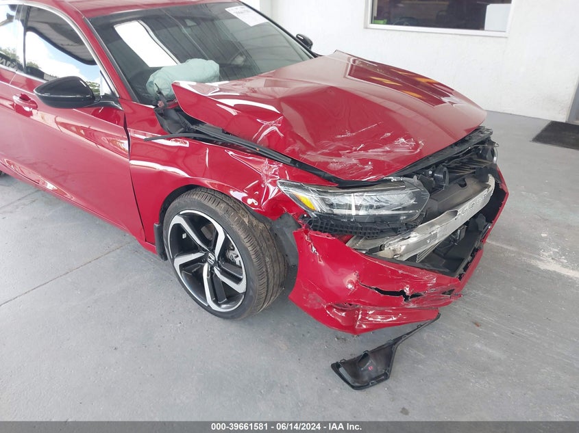 2021 Honda Accord Sport VIN: 1HGCV1F36MA101485 Lot: 39661581