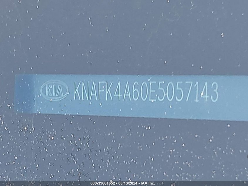 2014 Kia Forte Lx VIN: KNAFK4A60E5057143 Lot: 39661652