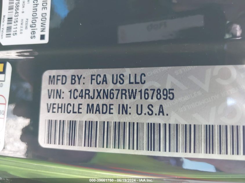 2024 Jeep Wrangler 4Xe Willys VIN: 1C4RJXN67RW167895 Lot: 39661750