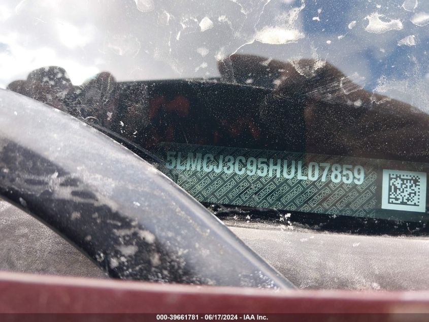 2017 Lincoln Mkc Reserve VIN: 5LMCJ3C95HUL07859 Lot: 39661781