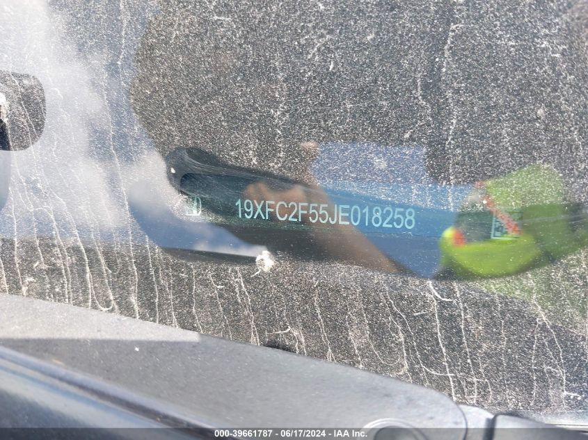 2018 Honda Civic Lx VIN: 19XFC2F55JE018258 Lot: 39661787