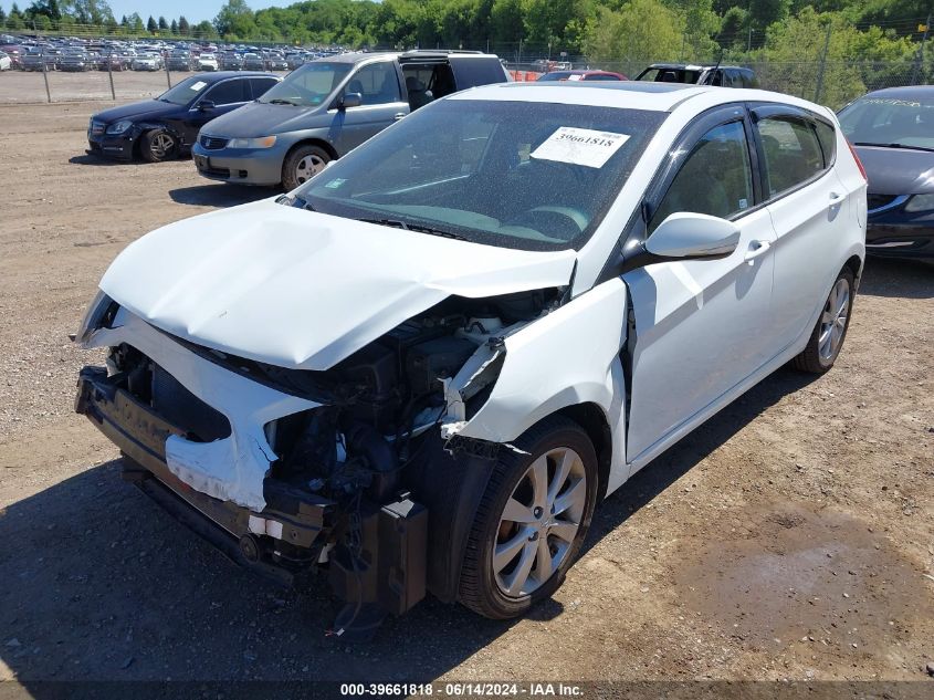 2013 Hyundai Accent Se VIN: KMHCU5AE8DU106182 Lot: 39661818