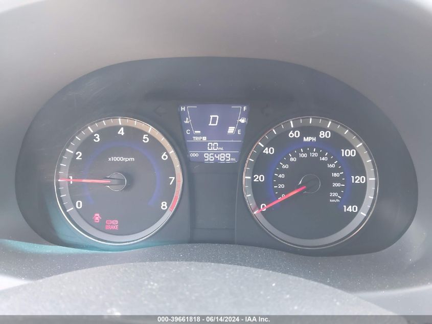 2013 Hyundai Accent Se VIN: KMHCU5AE8DU106182 Lot: 39661818