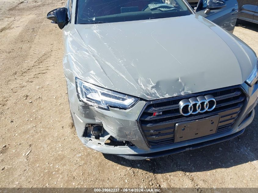 2019 Audi S4 3.0T Premium VIN: WAUC4AF43KA078932 Lot: 39662237