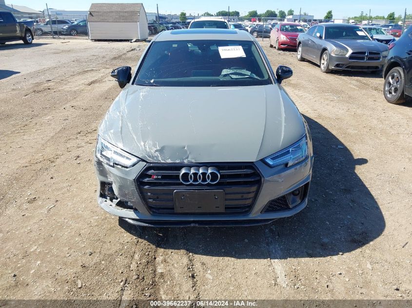 2019 Audi S4 3.0T Premium VIN: WAUC4AF43KA078932 Lot: 39662237