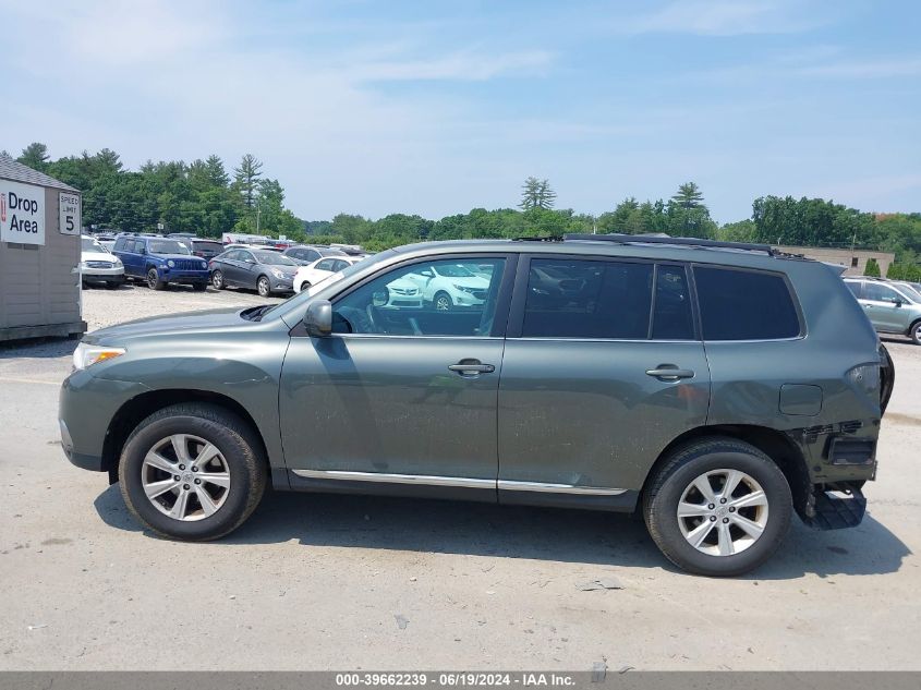 2013 Toyota Highlander Se V6 VIN: 5TDBK3EH8DS224736 Lot: 39662239