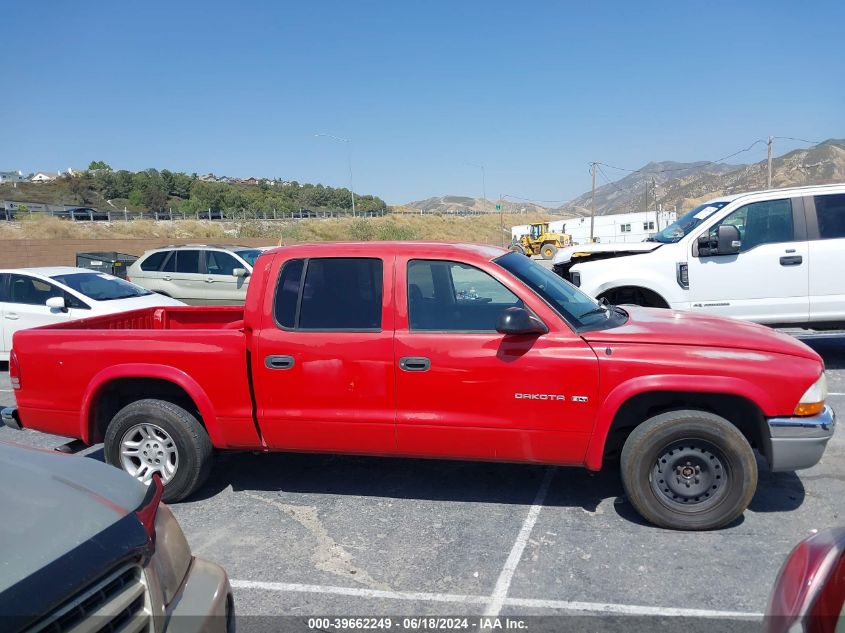 2002 Dodge Dakota Slt VIN: 1B7HL48Z82S690012 Lot: 39662249