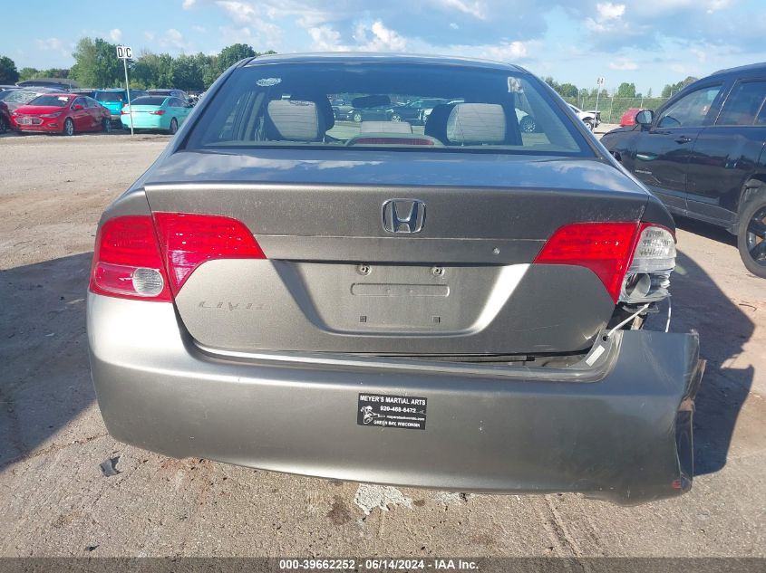 2008 Honda Civic Lx VIN: 2HGFA16568H344036 Lot: 39662252