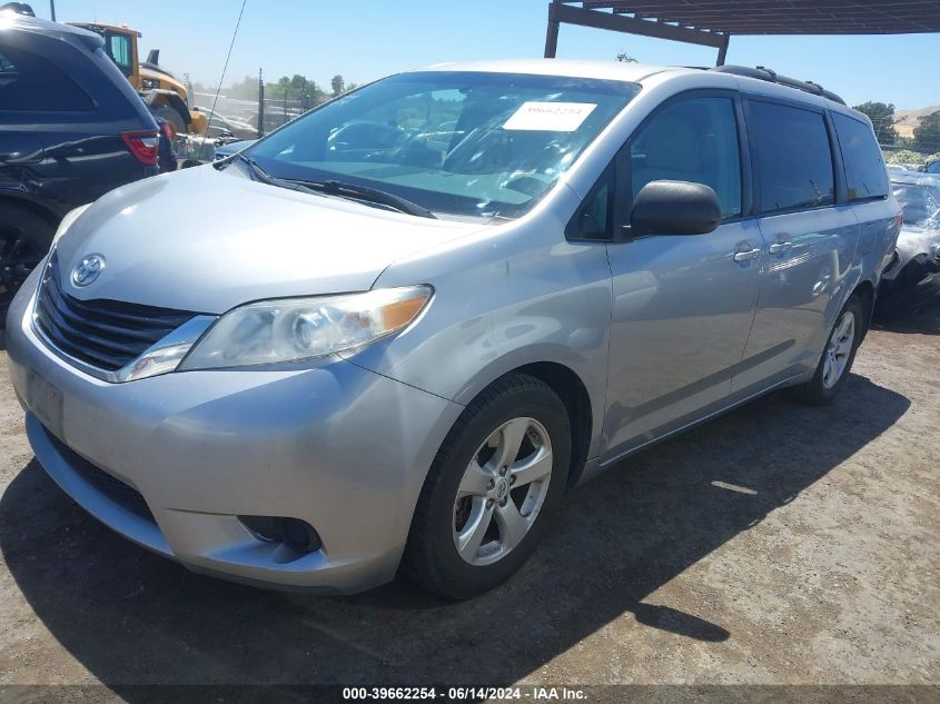 2012 Toyota Sienna Le V6 8 Passenger VIN: 5TDKK3DC1CS225537 Lot: 39662254