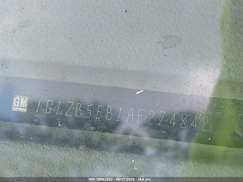 2010 Chevrolet Malibu Ls VIN: 1G1ZB5EB1AF274842 Lot: 39662302