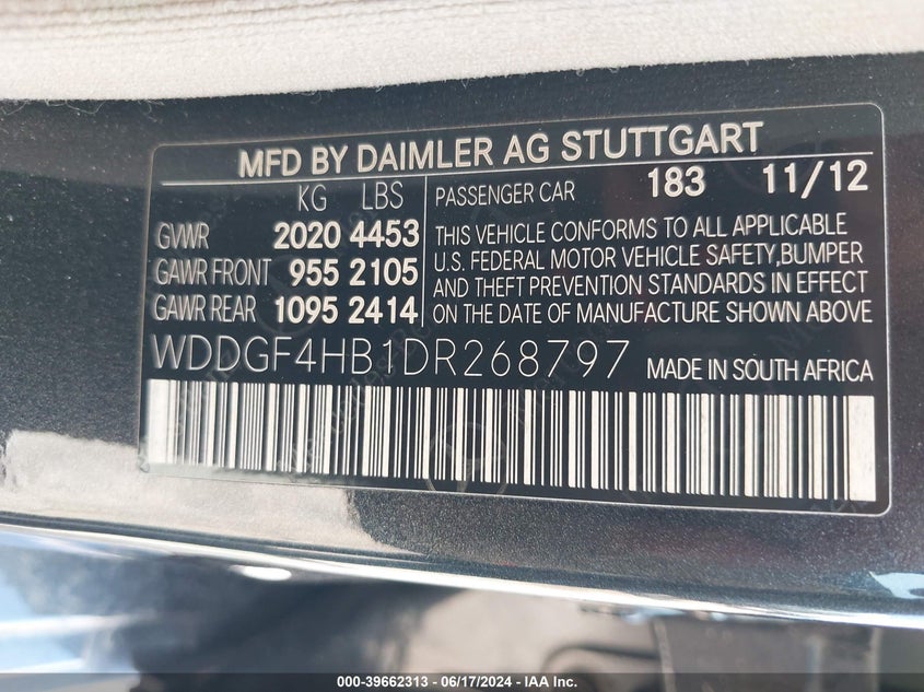 2013 MERCEDES-BENZ C 250 LUXURY/SPORT - WDDGF4HB1DR268797