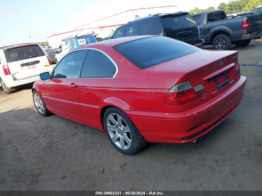 2003 BMW 325 Ci VIN: WBABN33493PG62293 Lot: 39662321